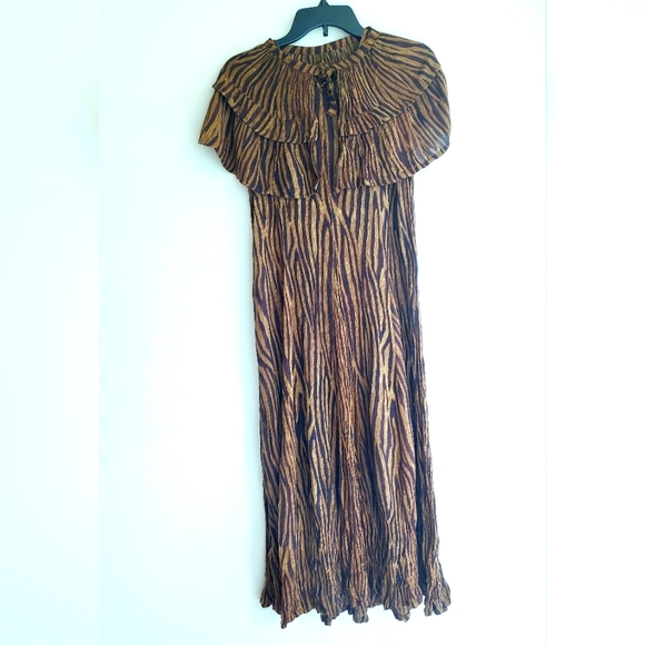 Women's Vintage Abstract Midi Dress - Picture 2 of 4